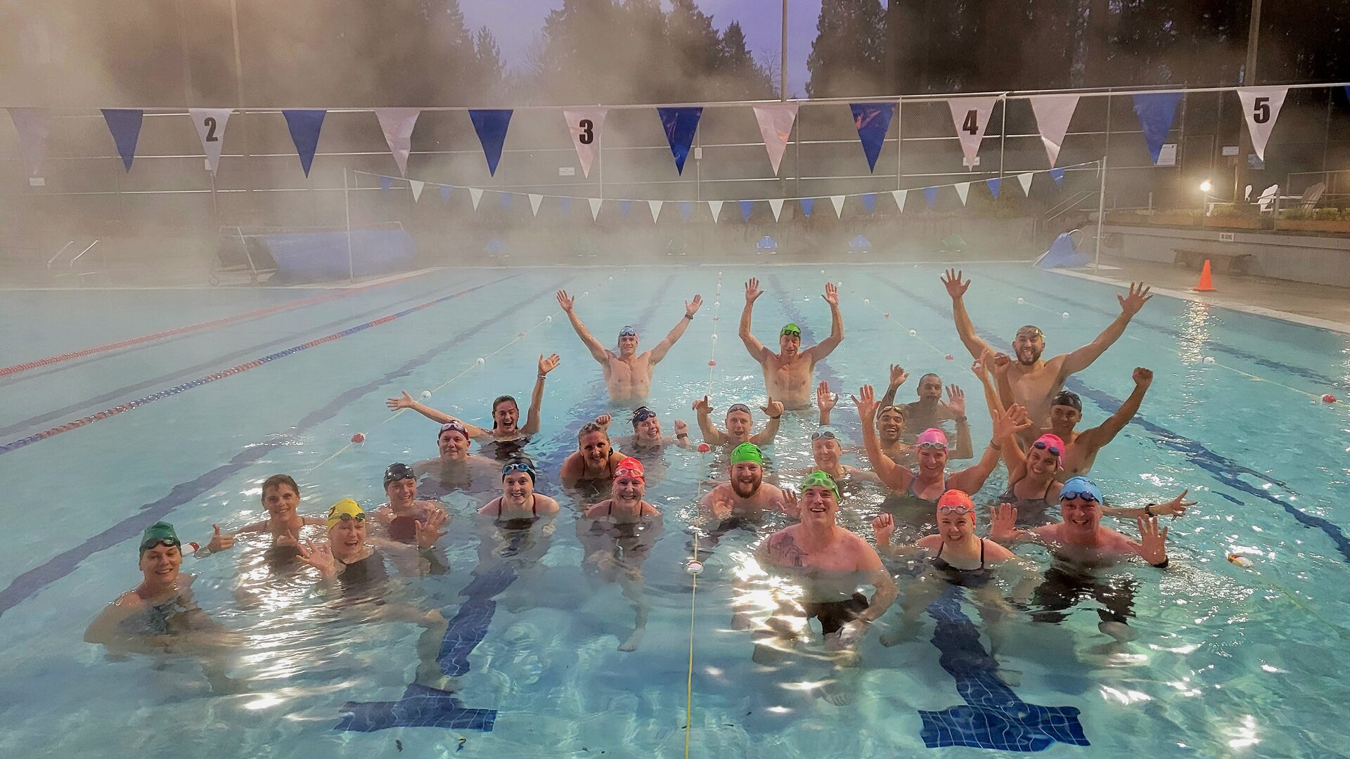 RTB athletes in the pool